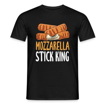 Mozzarella-Stick-König - Männer T-Shirt - Schwarz - Vorne - AI Model Male 178 light (178cm)