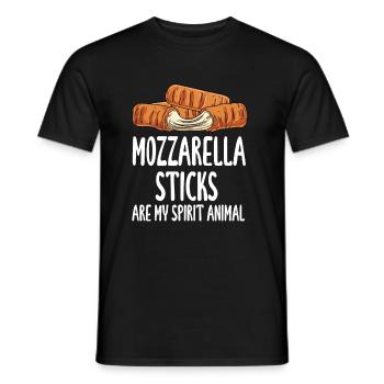 Mozzarella-Sticks sind mein Seelentier - Männer T-Shirt - Schwarz - Vorne - AI Model Male 178 light (178cm)