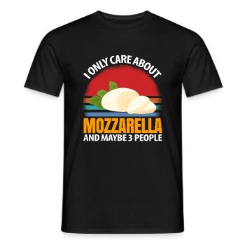 Ich interessiere mich nur für Mozzarella und viell - Männer T-Shirt - Schwarz - Vorne - AI Model Male 178 light (178cm)