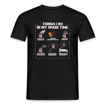Mississippi - Men's T-Shirt - black - Front - AI Model Male 178 light (178cm)