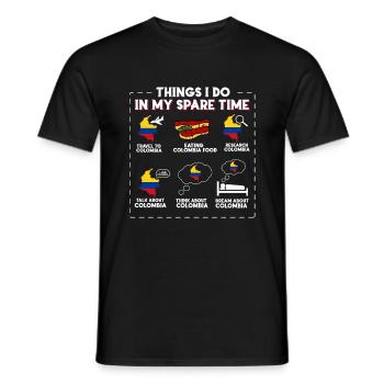 Kolumbien - Männer T-Shirt - Schwarz - Vorne - AI Model Male 178 light (178cm)