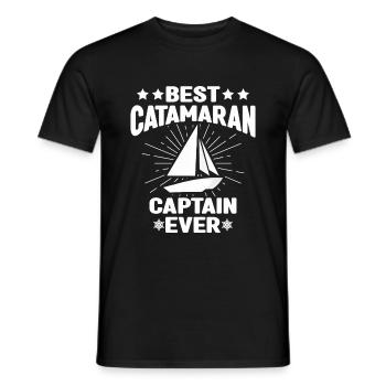 Catamaran - Men's T-Shirt - black - Front - AI Model Male 178 light (178cm)