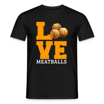 Meatball Meatball Food Gift - Men's T-Shirt - black - Front - AI Model Male 178 light (178cm)