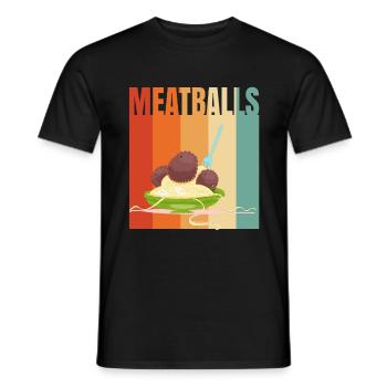 Meatball Frikadelle Essen Geschenk - Männer T-Shirt - Schwarz - Vorne - AI Model Male 178 light (178cm)
