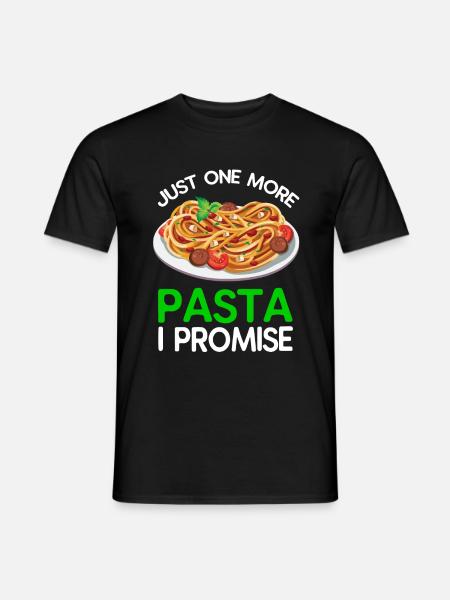 Nur noch eine Pasta, versprochen - Männer T-Shirt - Schwarz