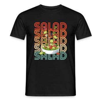 Salade rétro - T-shirt homme - noir - Devant - AI Model Male 178 light (178cm)