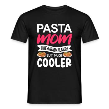 Pasta Mom like a normal mom, but lots of cool - Men's T-Shirt - black - Front - AI Model Male 178 light (178cm)