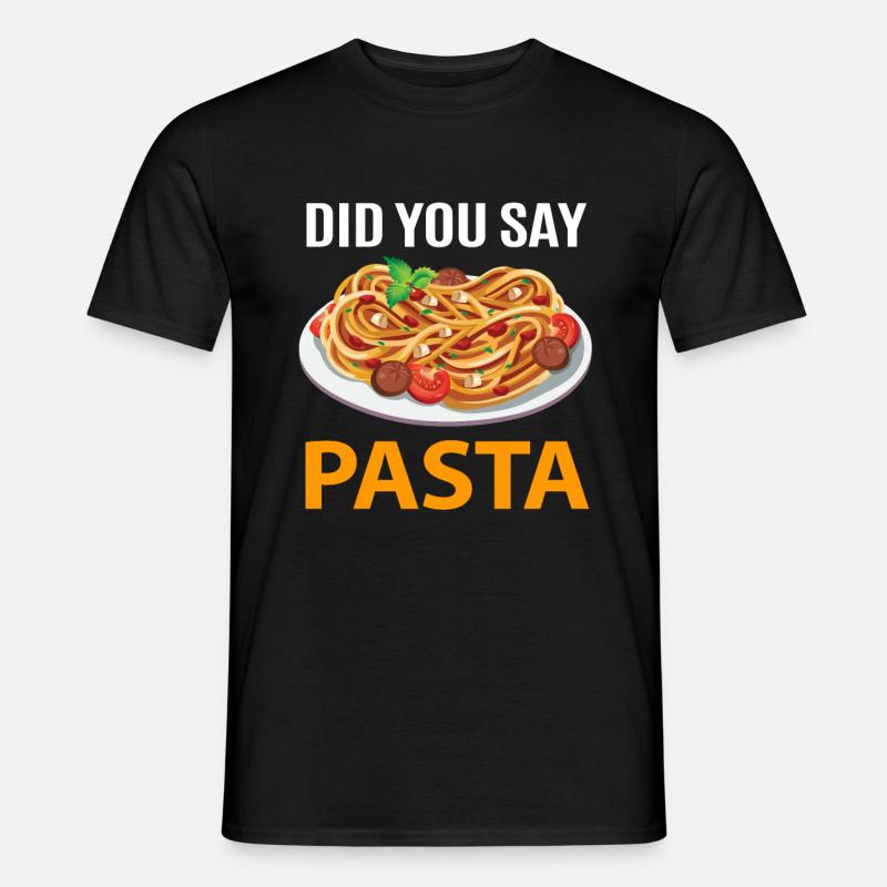 Sagten Sie Pasta? - Männer T-Shirt - Schwarz