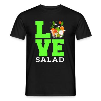 Salade d’amour - T-shirt homme - noir - Devant - AI Model Male 178 light (178cm)