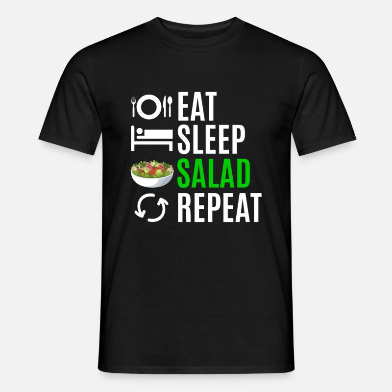 Eat Sleep Salad Repeat - Men's T-shirt - black