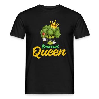 Broccoli Queen - Men's T-Shirt - black - Front - AI Model Male 178 light (178cm)