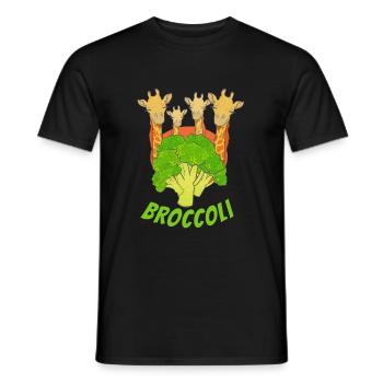Broccoli Giraffes - Men's T-Shirt - black - Front - AI Model Male 178 light (178cm)