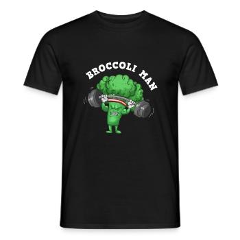 Broccoli Pumps Fitness Gift - Men's T-Shirt - black - Front - AI Model Male 178 light (178cm)