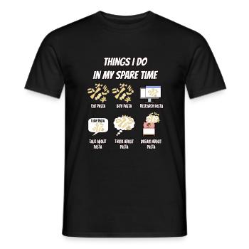 Pasta Nudeln Italien Geschenk - Männer T-Shirt - Schwarz - Vorne - AI Model Male 178 light (178cm)