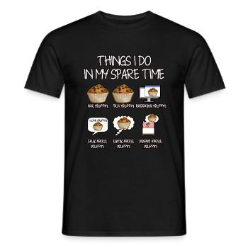 Dinge, die ich in meiner Freizeit mache Muffin - Männer T-Shirt - Schwarz - Vorne - AI Model Male 178 light (178cm)