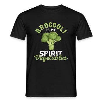 Broccoli - Men's T-Shirt - black - Front - AI Model Male 178 light (178cm)