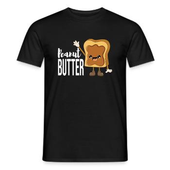 Erdnussbutter - Männer T-Shirt - Schwarz - Vorne - AI Model Male 178 light (178cm)