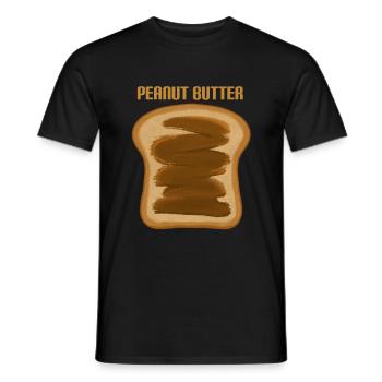 Erdnussbutter Peanut Butter - Men's T-Shirt - black - Front - AI Model Male 178 light (178cm)