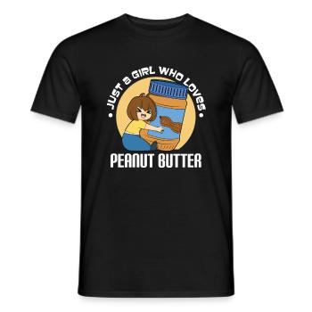 Erdnussbutter Peanut Butter - Men's T-Shirt - black - Front - AI Model Male 178 light (178cm)
