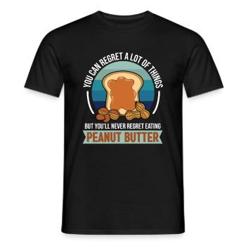 Erdnussbutter Peanut Butter - Men's T-Shirt - black - Front - AI Model Male 178 light (178cm)