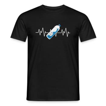 Water Bottle Flipping Flaschendrehen - Männer T-Shirt - Schwarz - Vorne - AI Model Male 178 light (178cm)