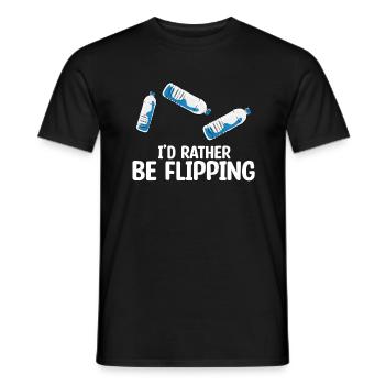 Water Bottle Flipping Flaschendrehen - Männer T-Shirt - Schwarz - Vorne - AI Model Male 178 light (178cm)