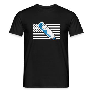 Water Bottle Flipping Flaschendrehen - Männer T-Shirt - Schwarz - Vorne - AI Model Male 178 light (178cm)