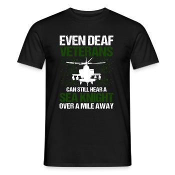 Pigeon Veteran Helicopter - Men's T-Shirt - black - Front - AI Model Male 178 light (178cm)