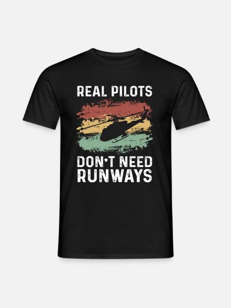 Helicopter Pilot Gift - Men's T-Shirt - black