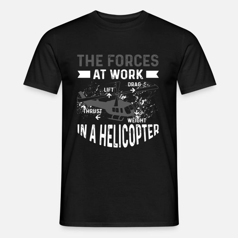 Hubschrauber Pilot Geschenk - Männer T-Shirt - Schwarz