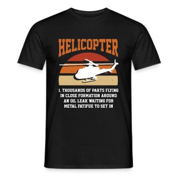 Cadeau de pilote d’hélicoptère - T-shirt homme - noir - Devant - AI Model Male 178 light (178cm)