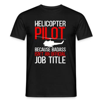 Helicopter Pilot Gift - Men's T-Shirt - black - Front - AI Model Male 178 light (178cm)