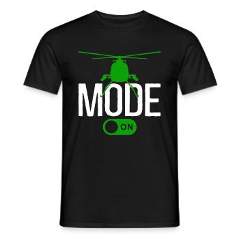 Mode hélicoptère activé - T-shirt homme - noir - Devant - AI Model Male 178 light (178cm)