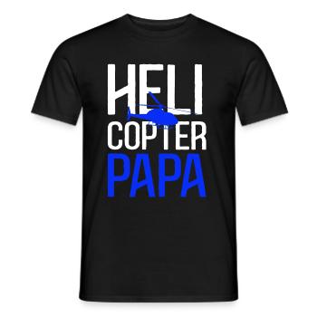 Helicopter Papa - Men's T-Shirt - black - Front - AI Model Male 178 light (178cm)