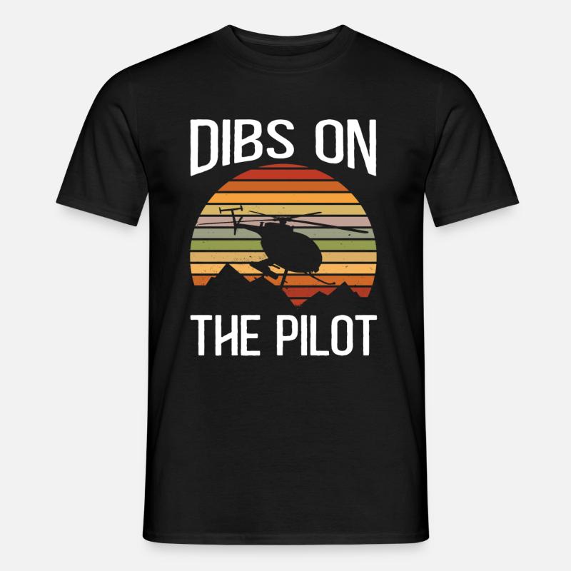 Hubschrauber Pilot Geschenk - Männer T-Shirt - Schwarz