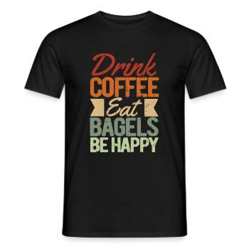 Bagel Gift Funny - Men's T-Shirt - black - Front - AI Model Male 178 light (178cm)