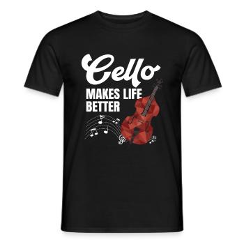 Violoncelle Drôle Cadeau Alto - T-shirt homme - noir - Devant - AI Model Male 178 light (178cm)