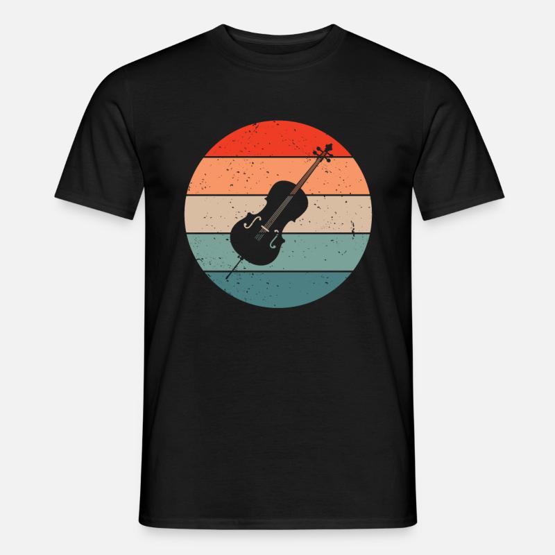 Cello Lustiges Geschenk Viola - Männer T-Shirt - Schwarz