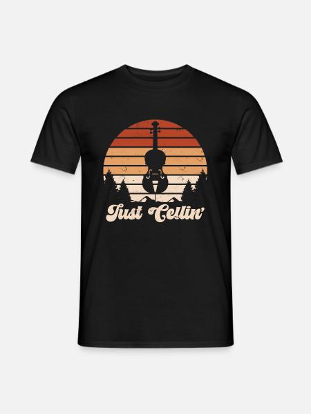 Cello Funny Gift Viola - Men's T-Shirt - black