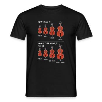 Violoncelle Drôle Cadeau Alto - T-shirt homme - noir - Devant - AI Model Male 178 light (178cm)