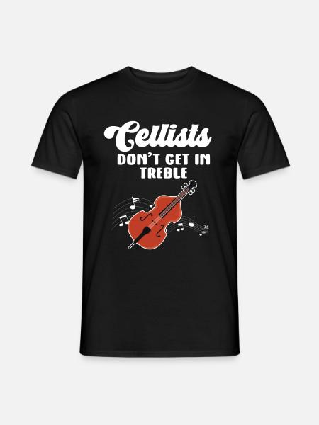 Cello Funny Gift Viola - Men's T-Shirt - black