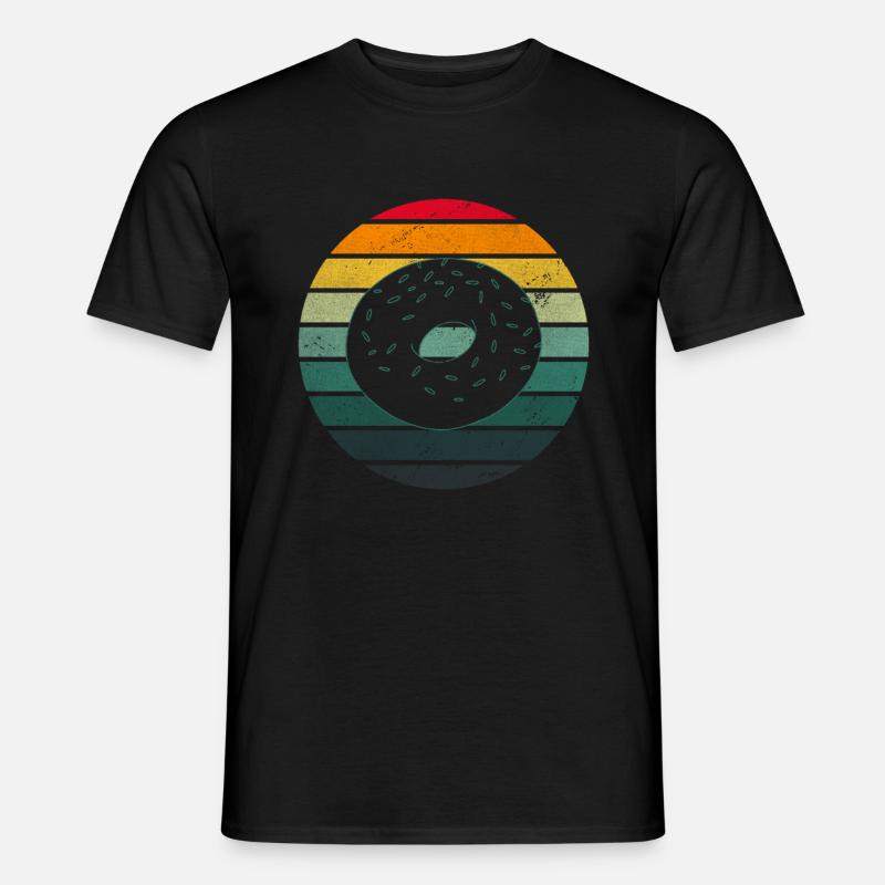 Bagel Geschenk Lustig - Männer T-Shirt - Schwarz