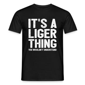 Liger Lustiges Geschenk - Männer T-Shirt - Schwarz - Vorne - AI Model Male 178 light (178cm)