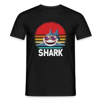 Lunettes de soleil de requin - T-shirt homme - noir - Devant - AI Model Male 178 light (178cm)