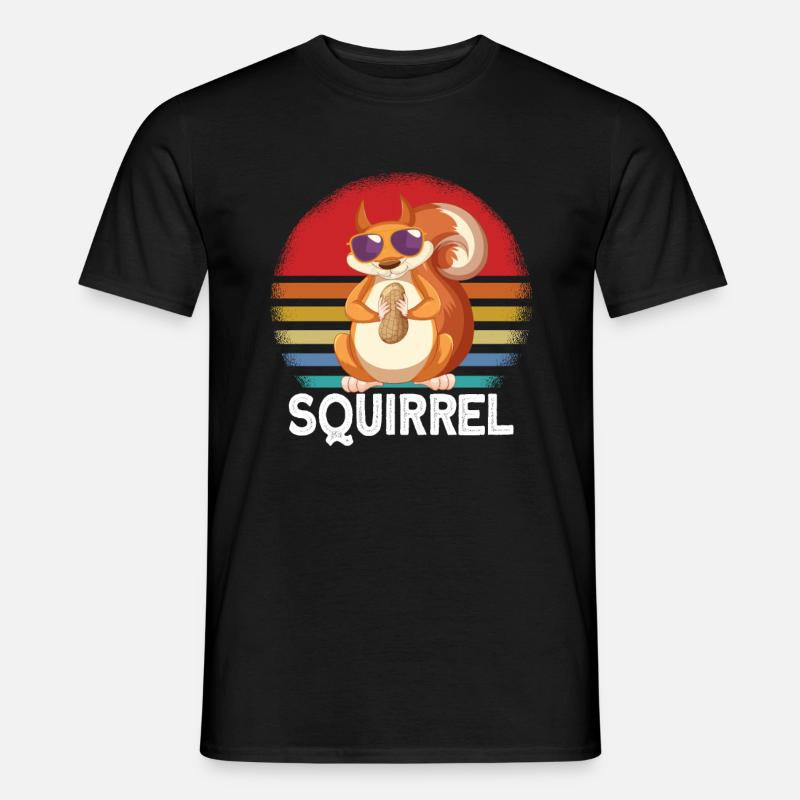 Squirrel Sunglasses - Men’s T-shirt - black