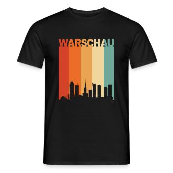 Varsovie Pologne Skyline - T-shirt homme - noir - Devant - AI Model Male 178 light (178cm)