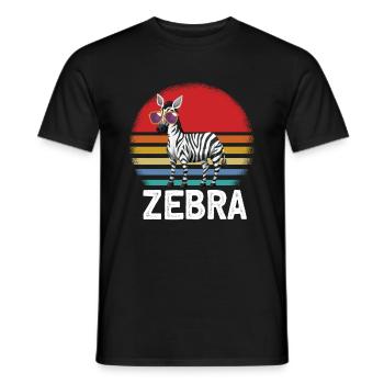 Zebra Sonnenbrille - Männer T-Shirt - Schwarz - Vorne - AI Model Male 178 light (178cm)