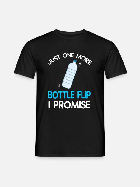Water Bottel Flipping Gift Bottle - Men's T-Shirt - black