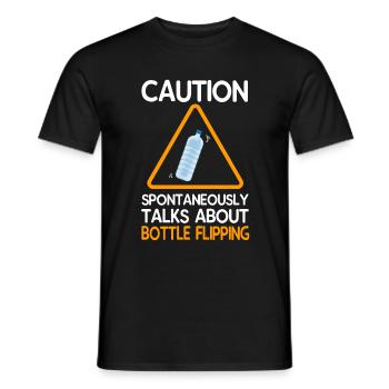 Water Bottel Flipping Gift Bottle - T-shirt homme - noir - Devant - AI Model Male 178 light (178cm)