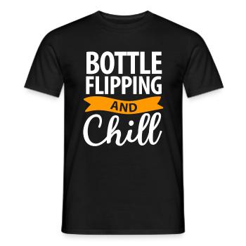 Water Bottel Flipping Gift Bottle - T-shirt homme - noir - Devant - AI Model Male 178 light (178cm)